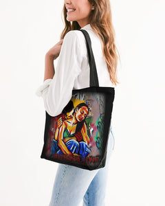 ROMANCE WANTED Canvas Zip Tote