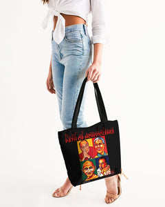 PEACE WANTED Canvas Zip Tote