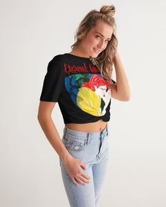 "SOULMATE WANTED" Women's Twist-Front Cropped Tee