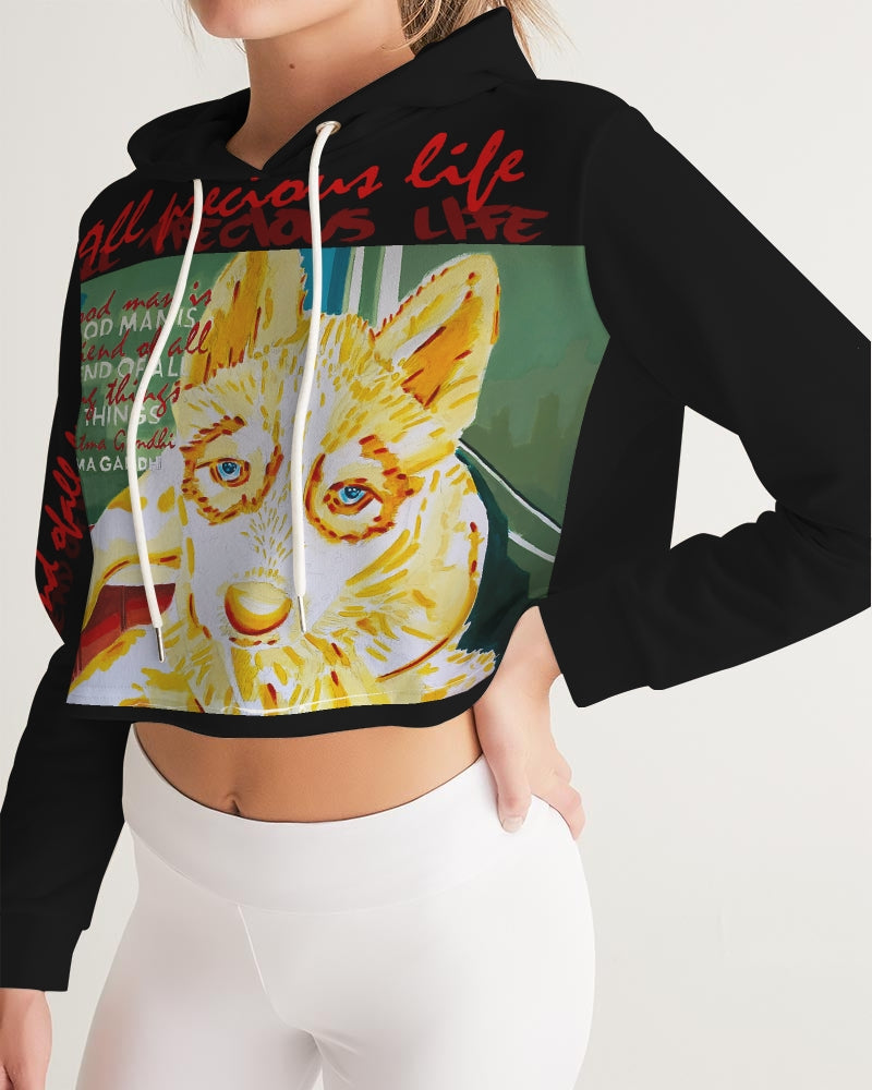 «All precious life» Women's Cropped Hoodie