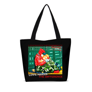LOVE WANTED Canvas Zip Tote